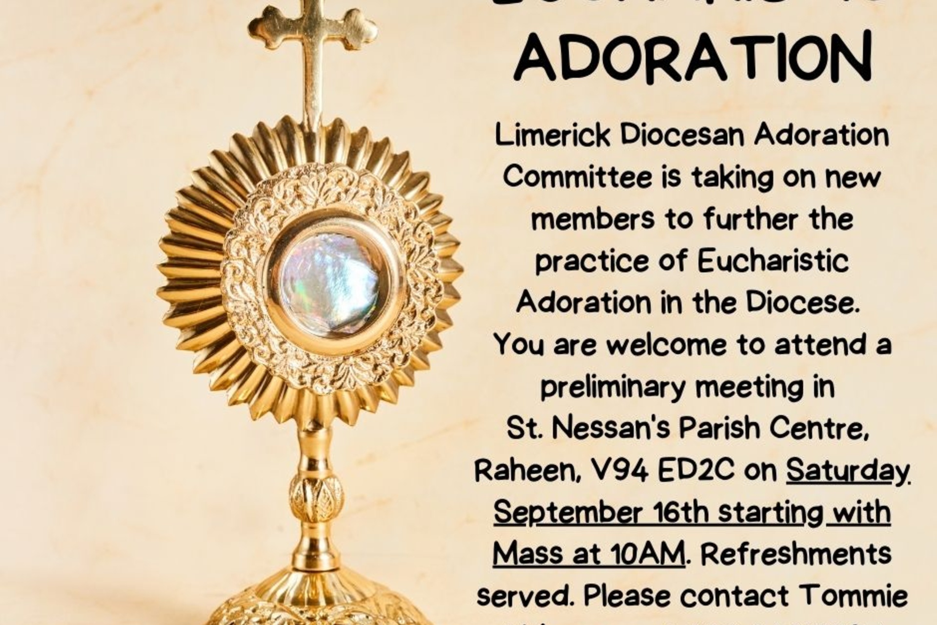 Eucharistic Adoration Open Meeting