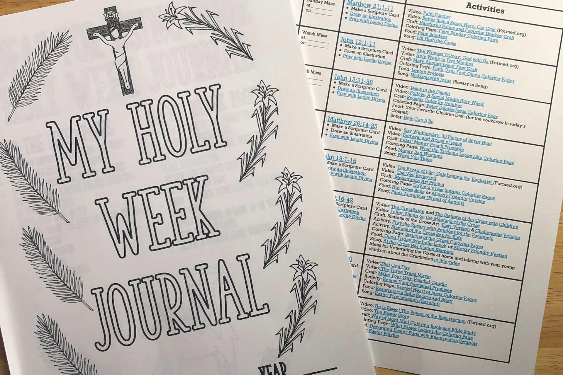Holy Week (at Home) Timetable and Resources